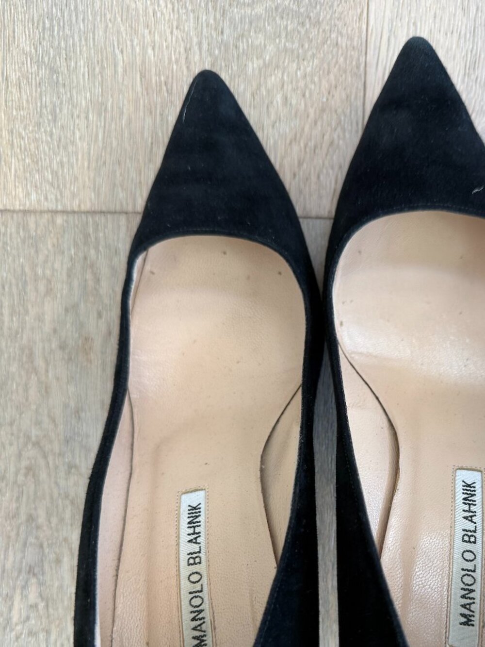 Manolo Blahnik Black Suede Pumps (3 inch heel) — Size 38.5 / US 8.5